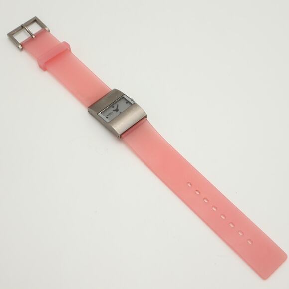Boccia Titanium Swiss Womens Rectangle 23mm Watch Translucent Pink w New Battery main image 4